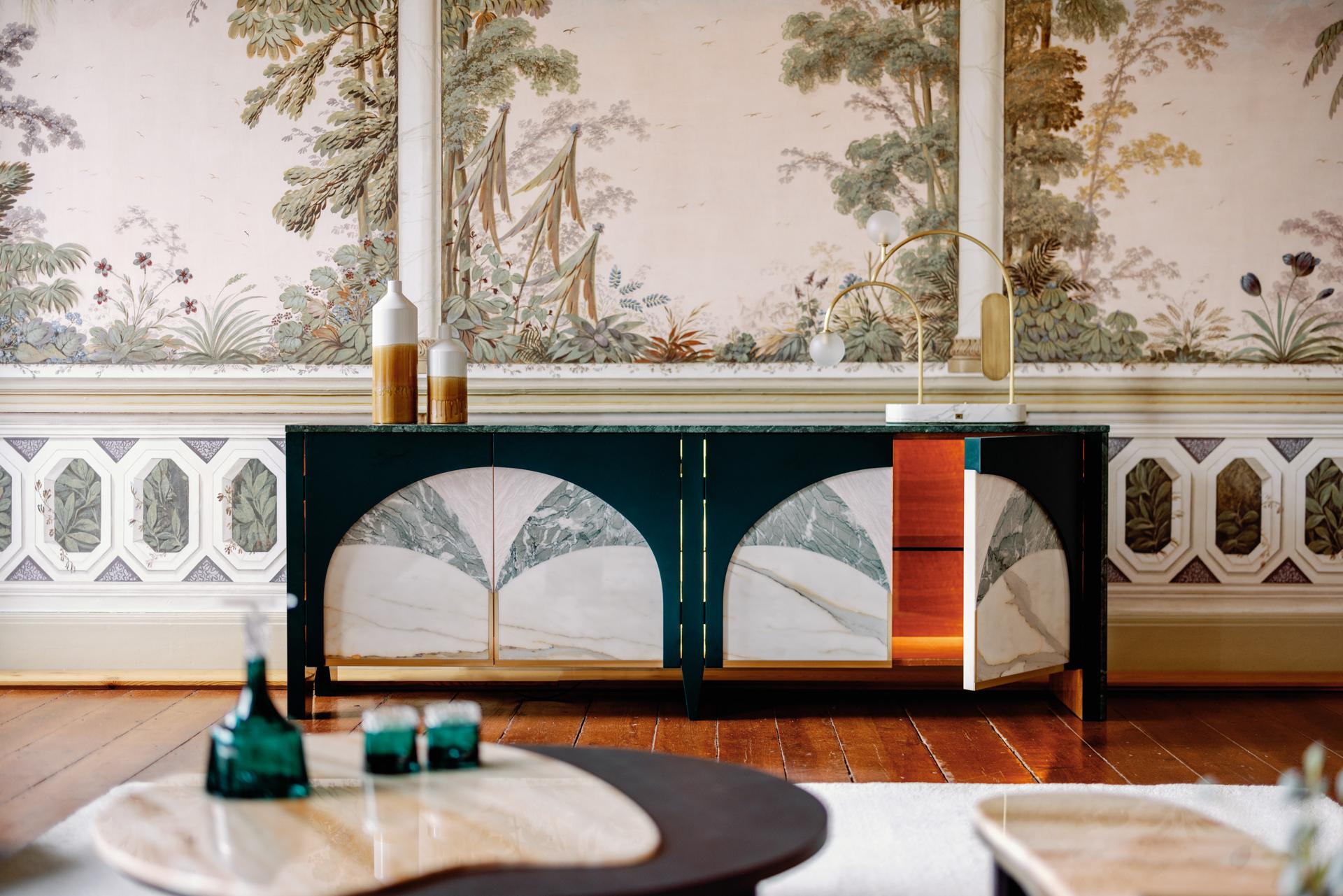 Table basse Bordeira, marbre Guatemala, fabriquée à la main au Portugal par Greenapple en vente 6