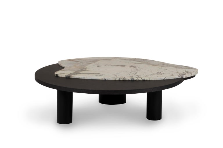 Portuguese Contemporary Modern Bordeira Coffee Table with Patagonia Granite by Greenapple For Sale