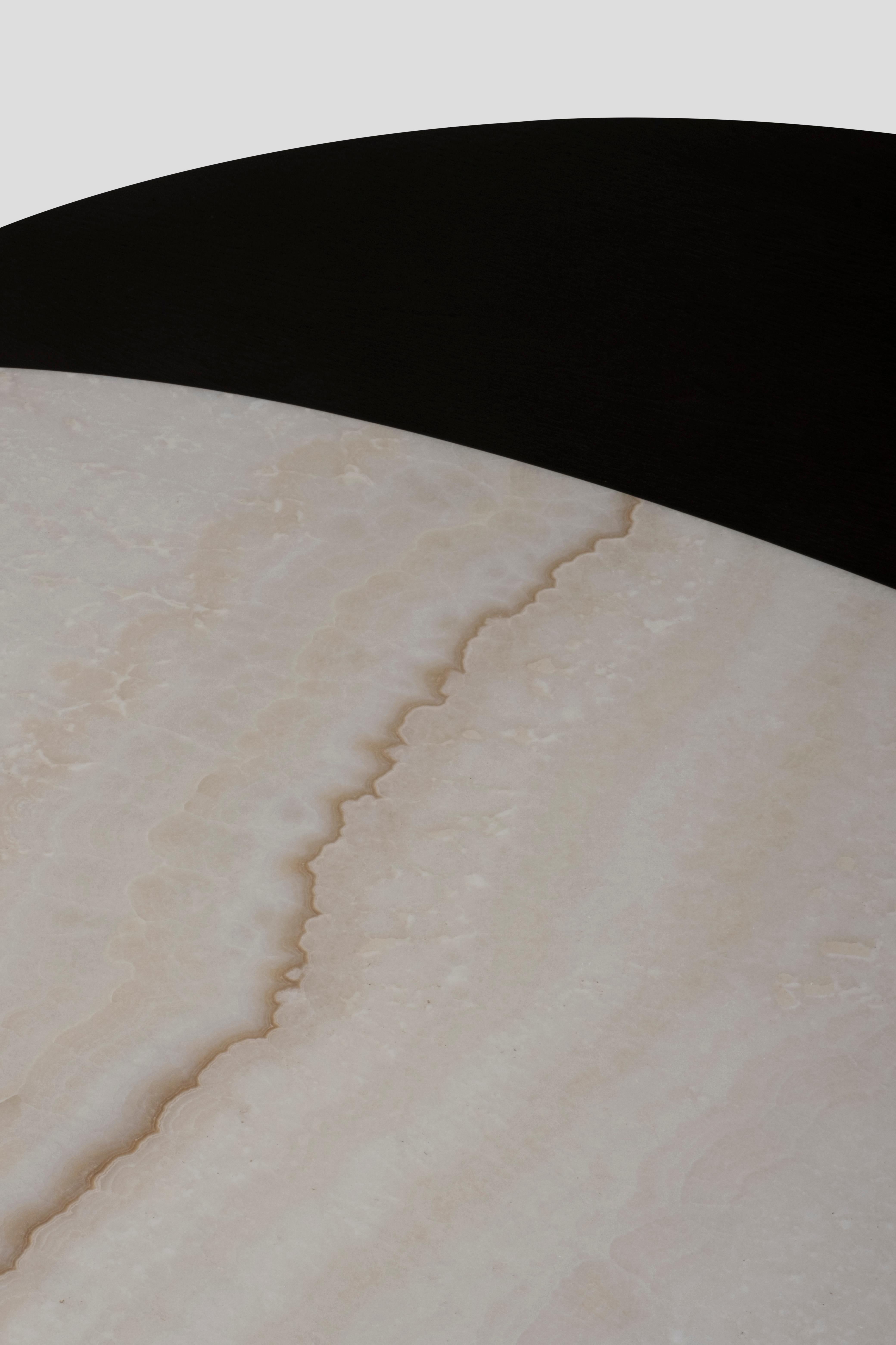Moderner Bordeira-Couchtisch, weißer Onyx, handgefertigt in Portugal von Greenapple im Zustand „Neu“ im Angebot in Lisboa, PT