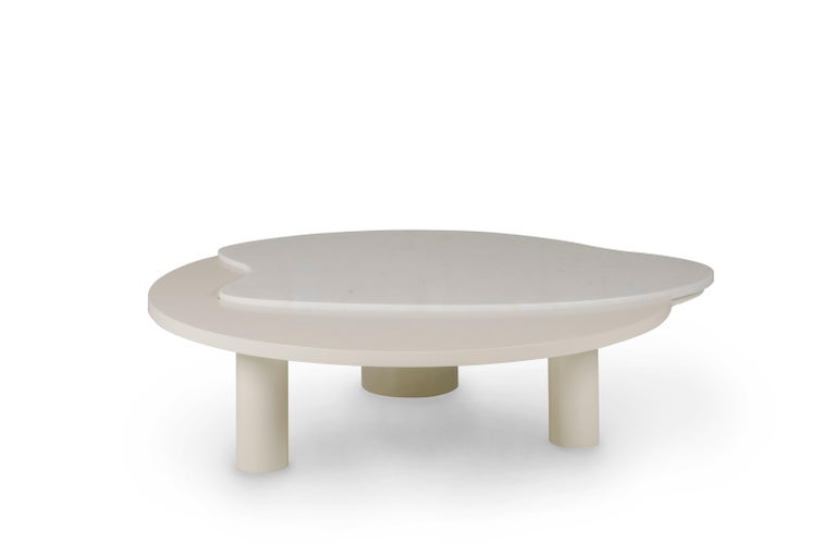 21st Century Modern Bordeira Coffee Table Calacatta Marble by Greenapple For Sale 1