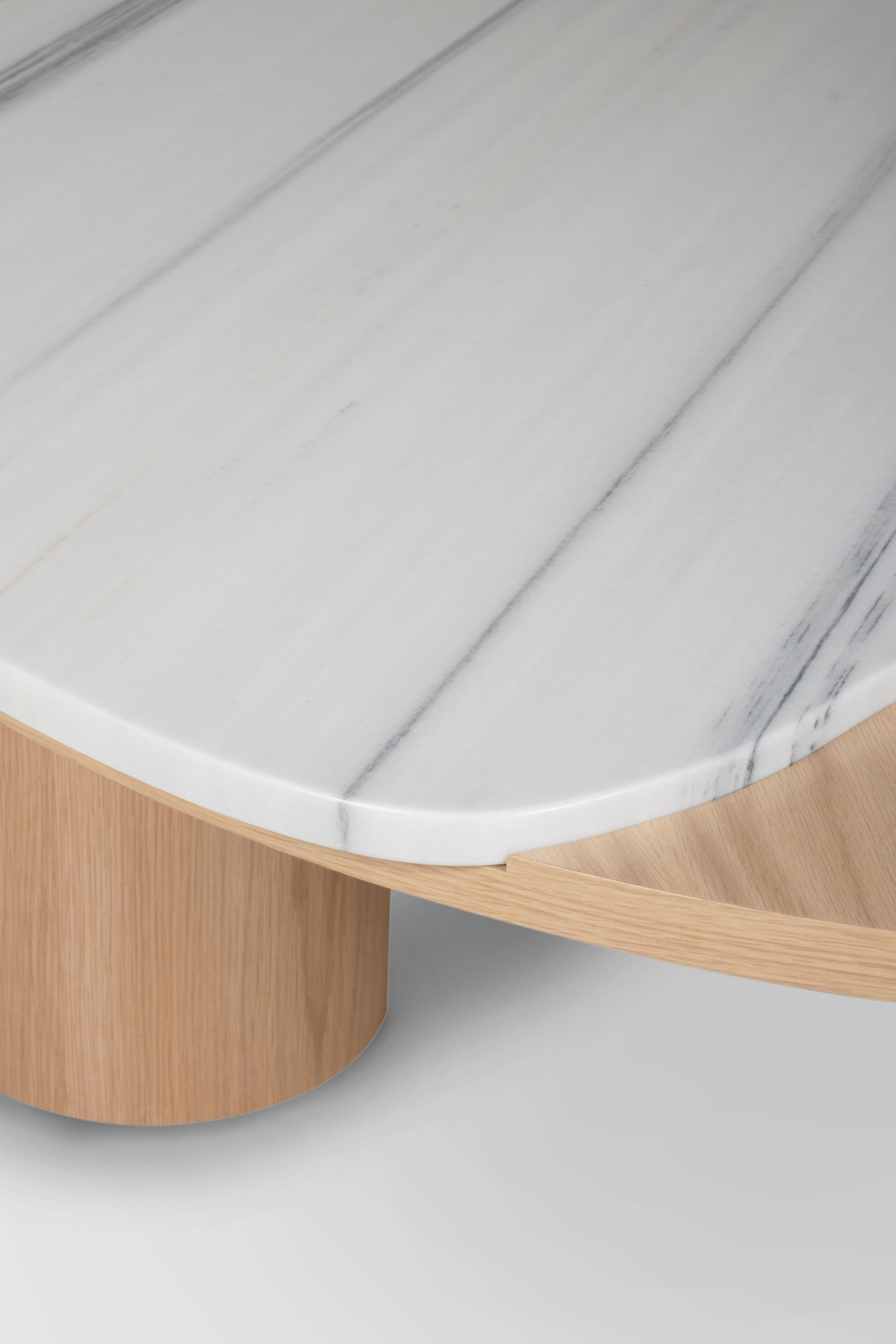 Modern Bordeira Coffee Table, Lasa Marble, Handmade in Portugal by Greenapple For Sale 5