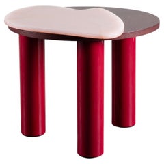 Organic Modern Bordeira Side Table, Pink Onyx, Handmade Portugal by Greenapple