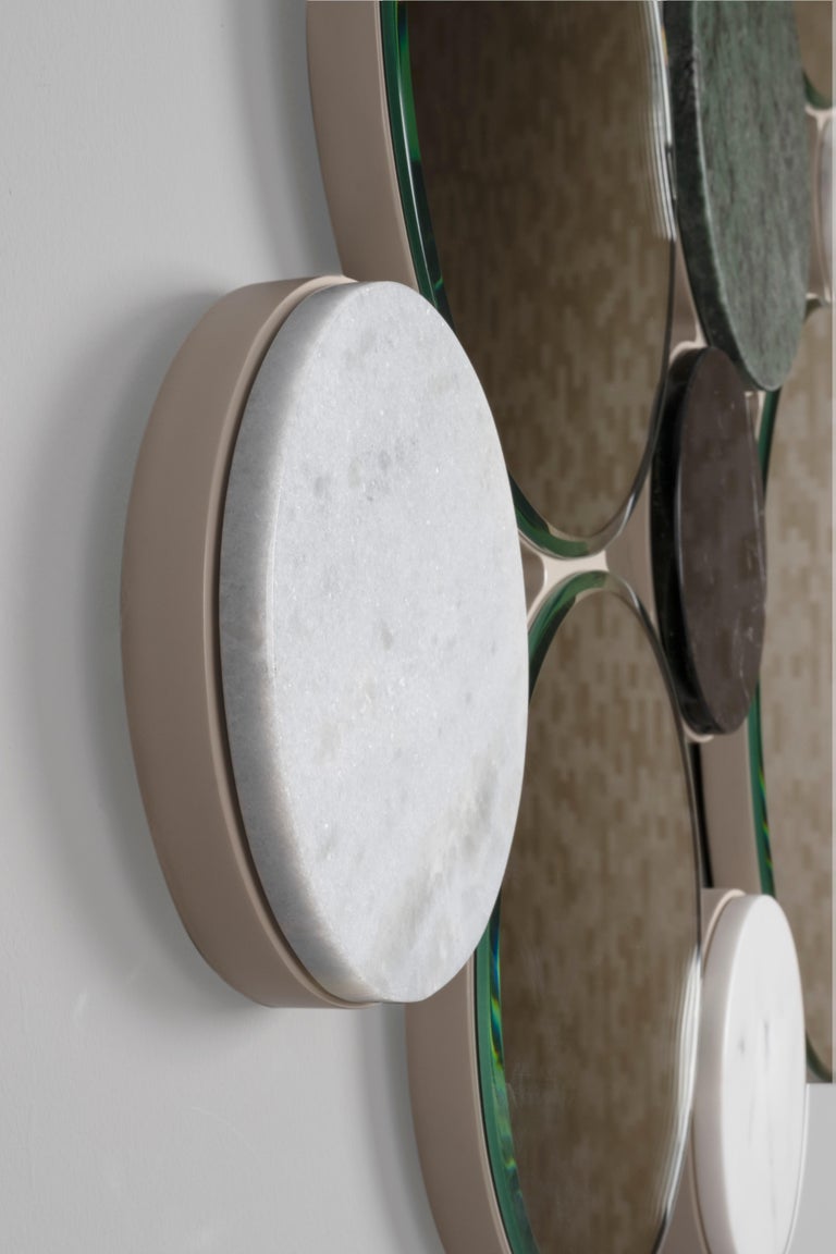Portuguese 21st Century Modern Bubbles 10 Wall Mirror Handcrafted in Portugal by Greenapple For Sale