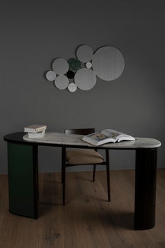 Miroir mural moderne à bulles en marbre, fabriqué à la main au Portugal par Greenapple