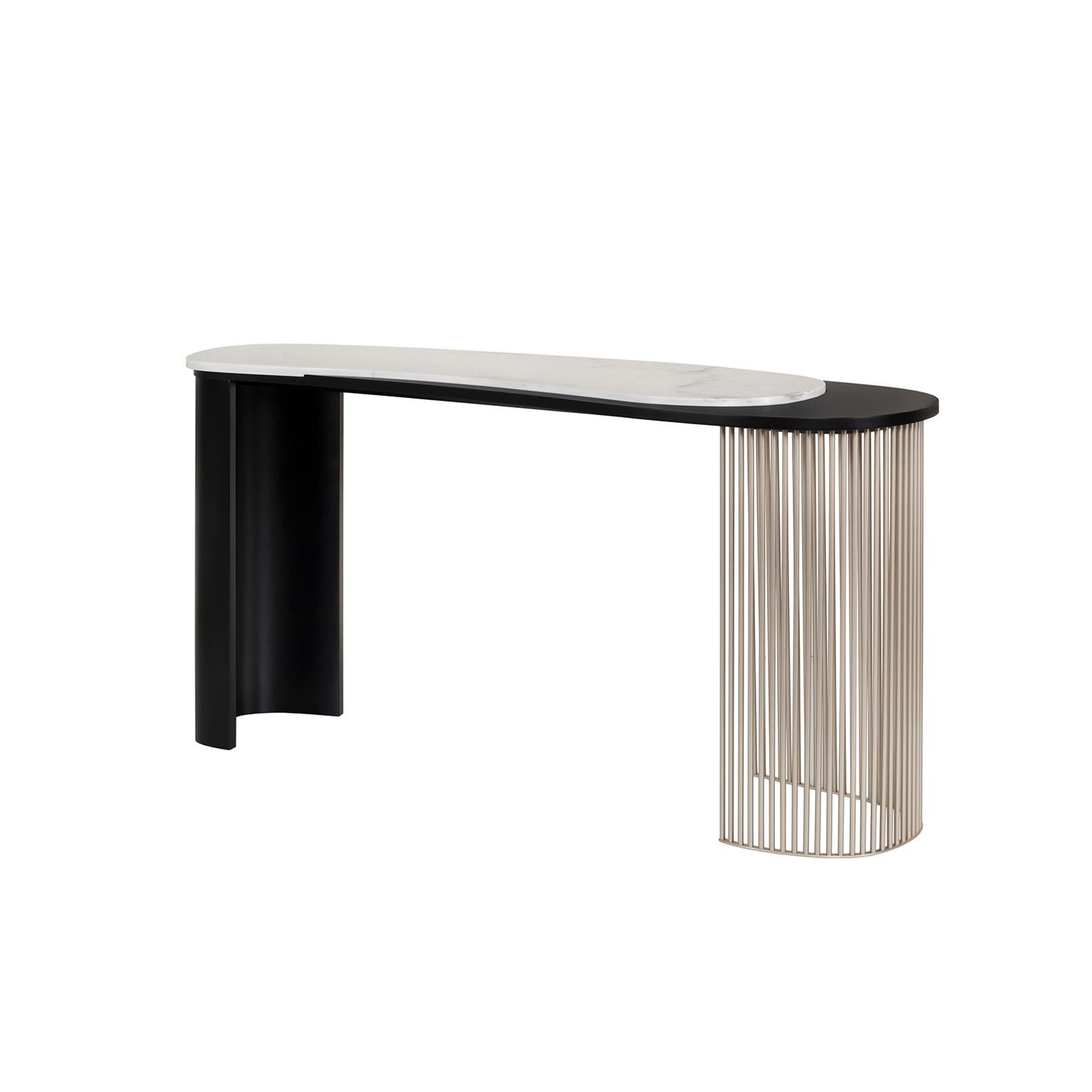 Contemporary Modern Castelo Console Table, Calacatta Marble, Handmade Portugal by Greenapple For Sale