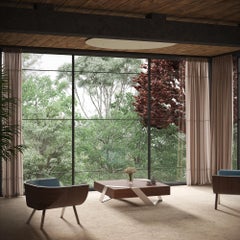 Tavolino da caffè moderno minimalista quadrato centrale Wood Wood spazzolato acciaio inox