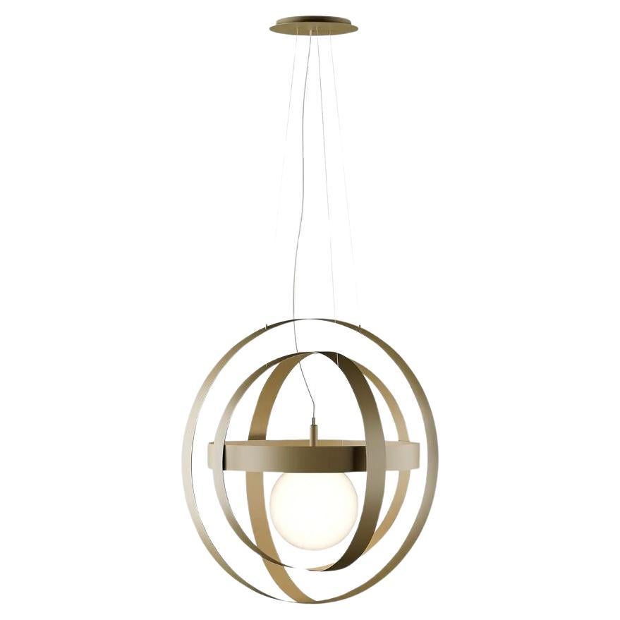 21st Century Modern Chandelier Art Deco Inspo Gold Lacquer Arcs Suspension Lamp For Sale