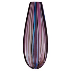 21st Century Modern Colored Vase in Murano's Hand Blown Glass "Perles", Salviati