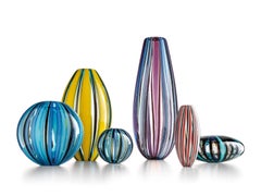 21st Century Modern Colored Vase in Murano's Handblown Glass "Perles", Salviati