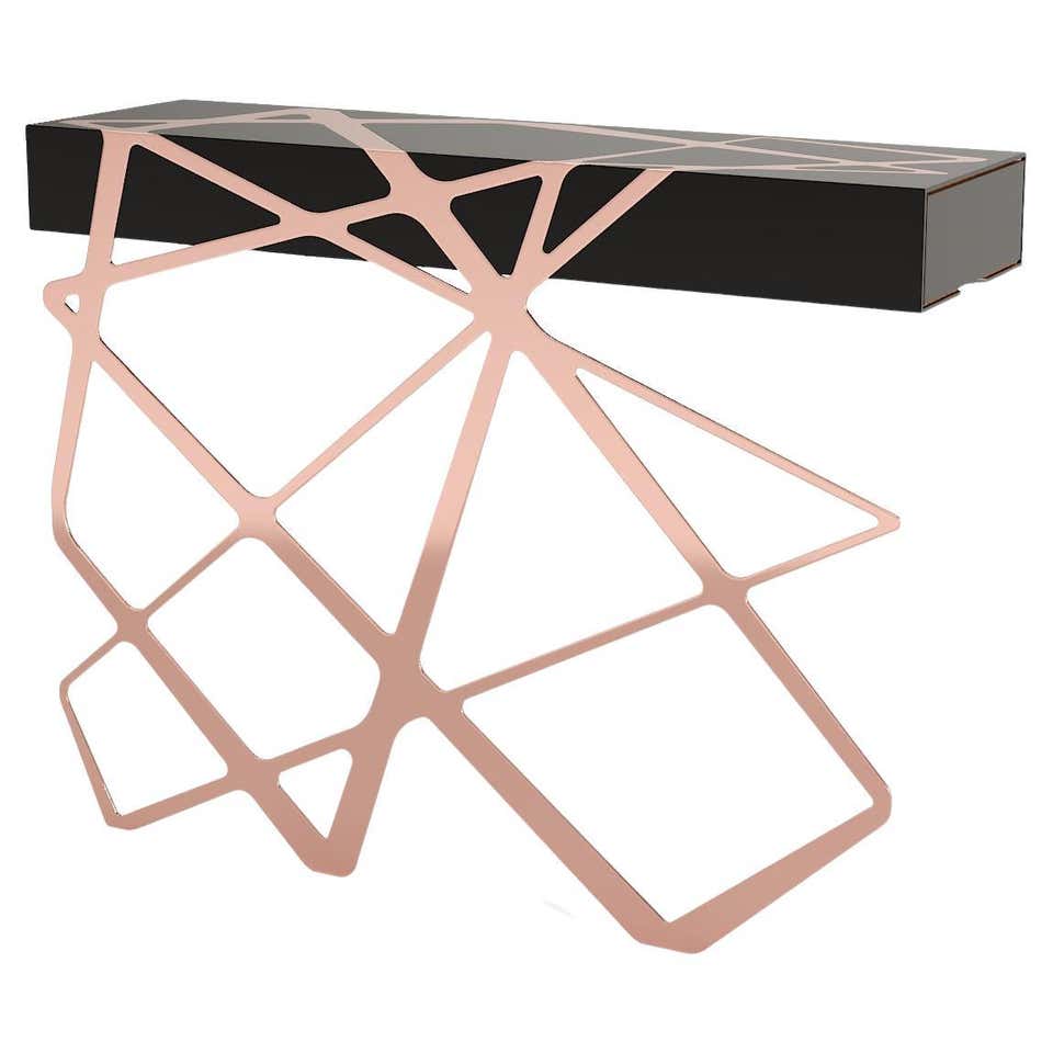 Console Table in Black and Gold Wood For Sale at 1stDibs | black gold ...