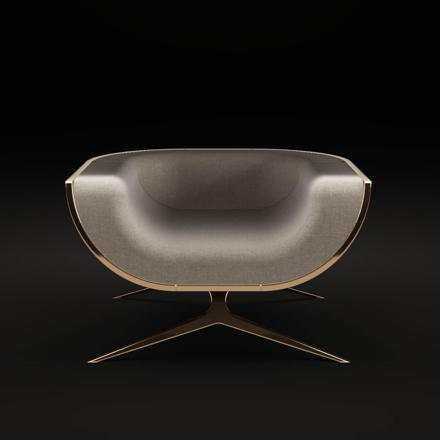 The curved Lazy Day Armchair is part of a seating collection with armchairs and sofas for two or three people. 

This piece is entirely made in Portugal and artisanally by the author. Its manufacturing process is time-consuming because, among other