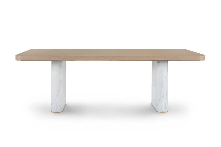 21st Century Modern Fall Dining Table Handcrafted in Portugal by Greenapple For Sale 1