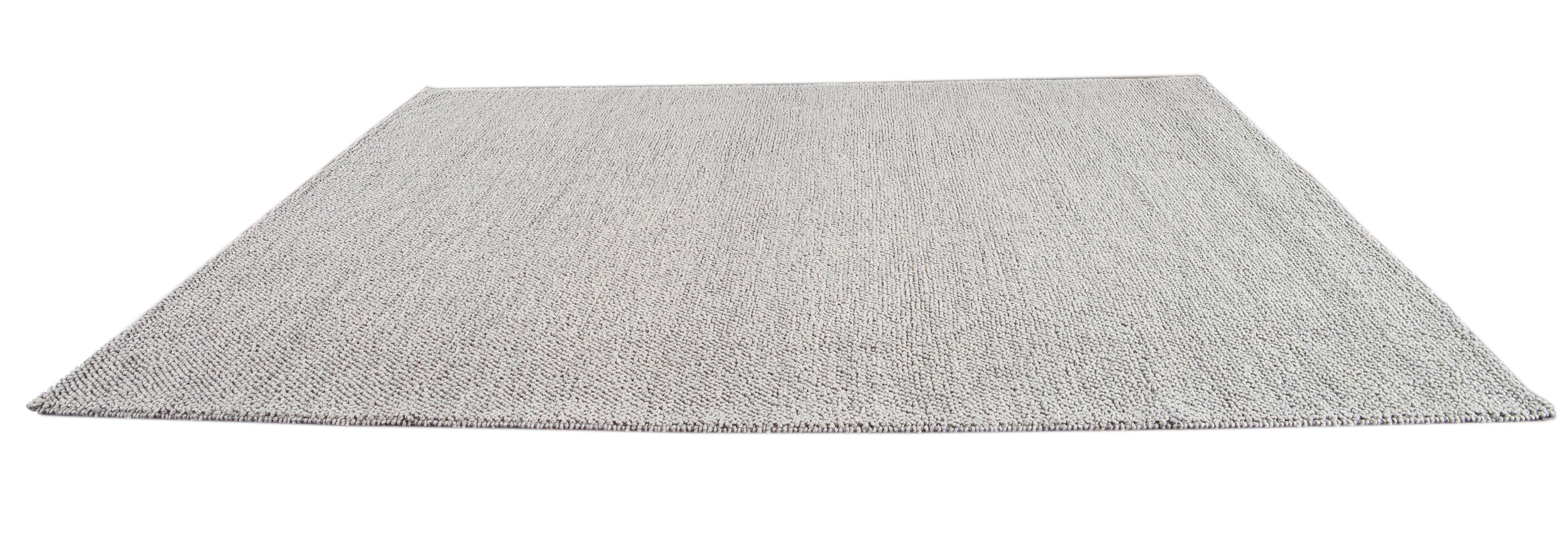 21st Century Modern Felted Texture Wool Rug For Sale 6