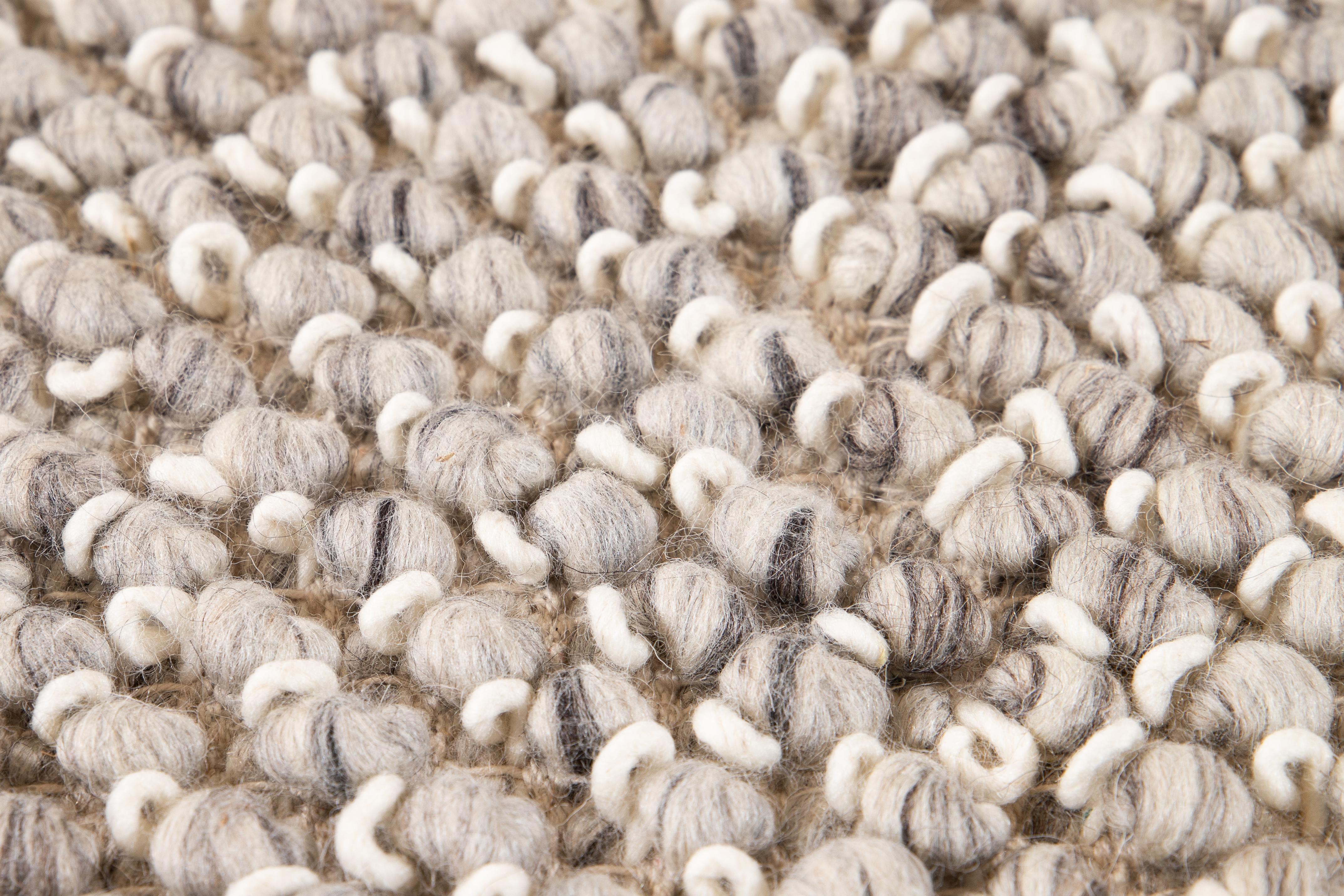 21st Century Modern Felted Texture Wool Rug In New Condition For Sale In Norwalk, CT