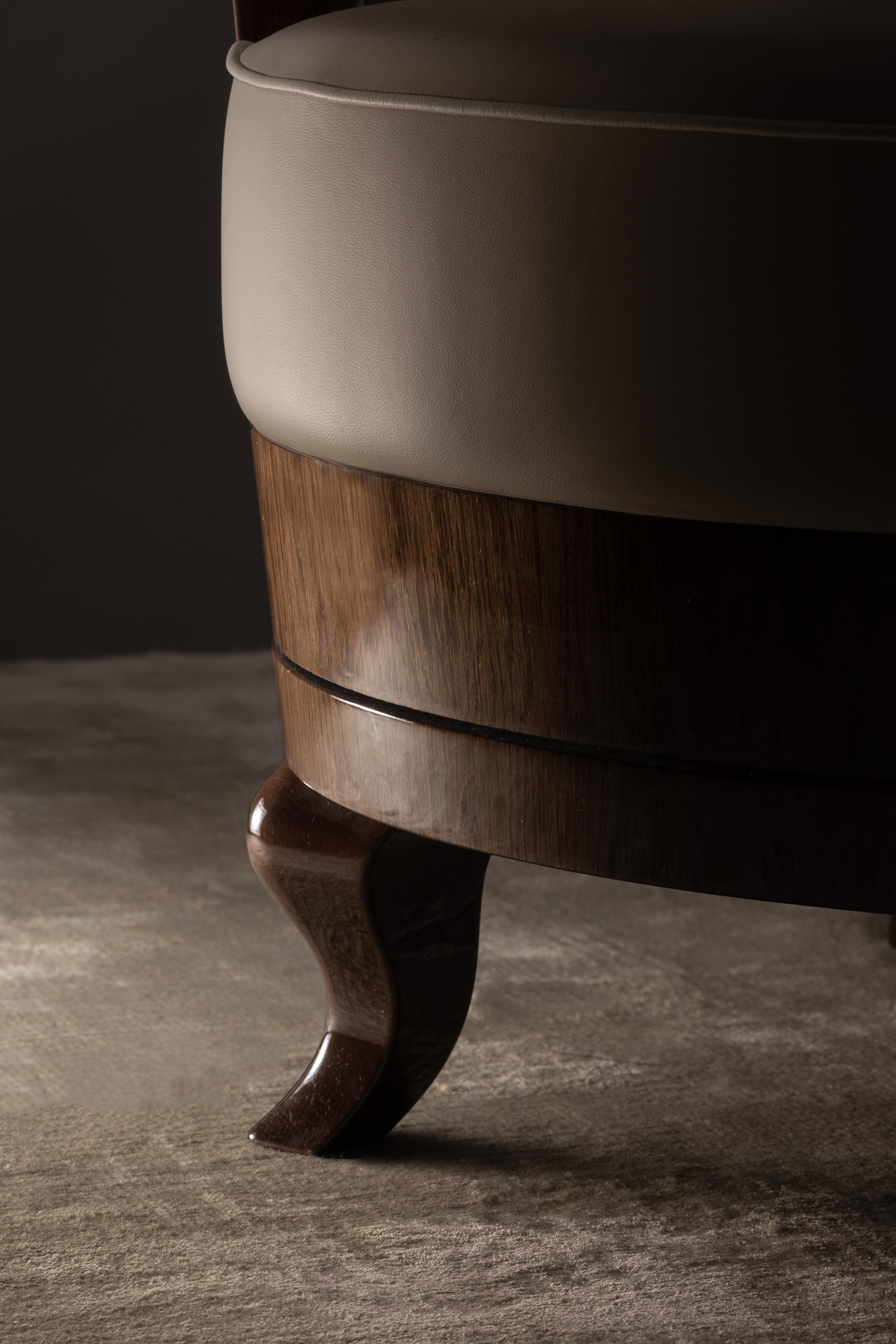 Modern Fernando Armchair Italian Leather Handmade in Portugal by Greenapple For Sale 6