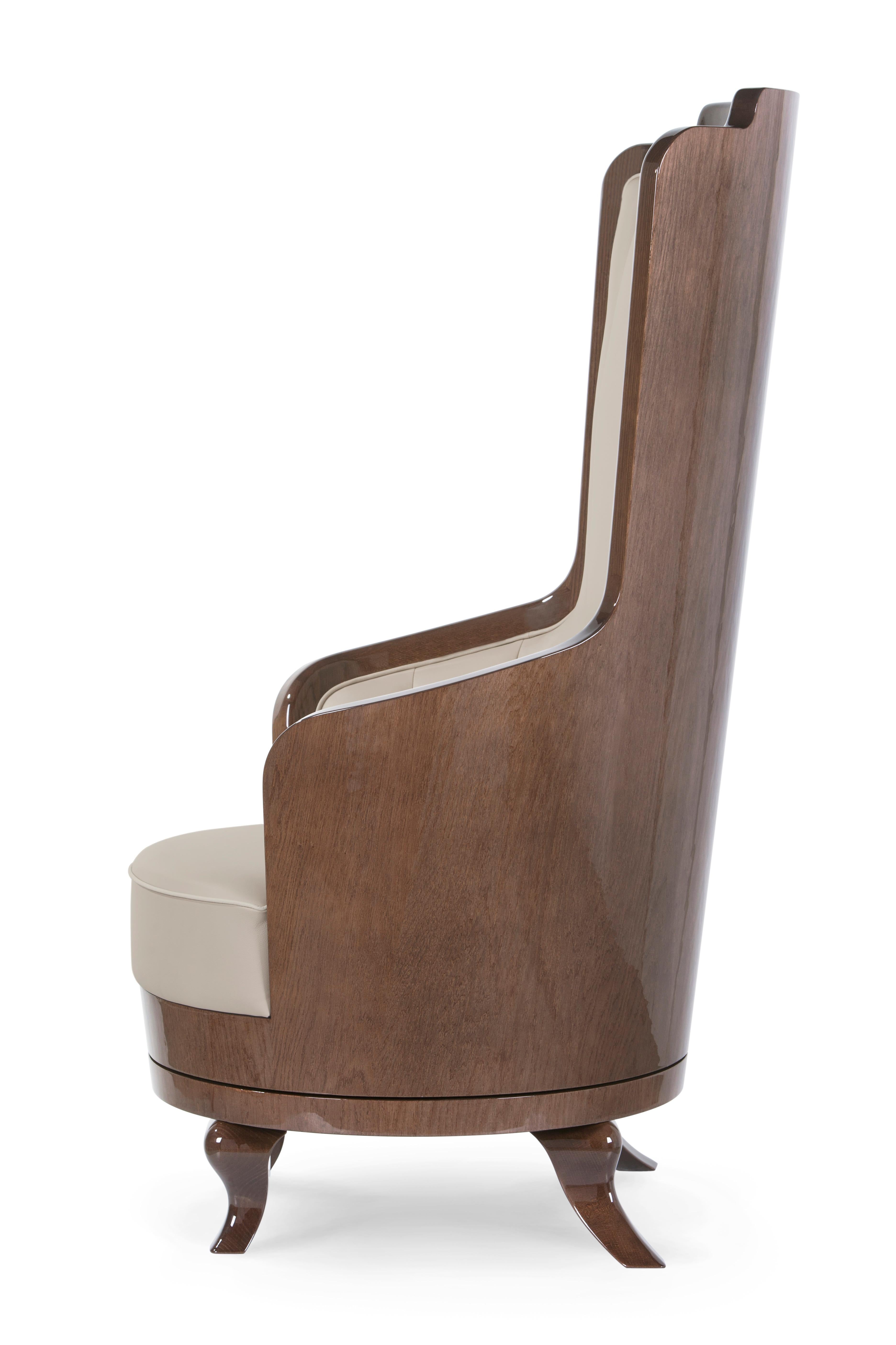 Moderner Fernando-Sessel aus italienischem Leder, handgefertigt in Portugal von Greenapple im Angebot 9