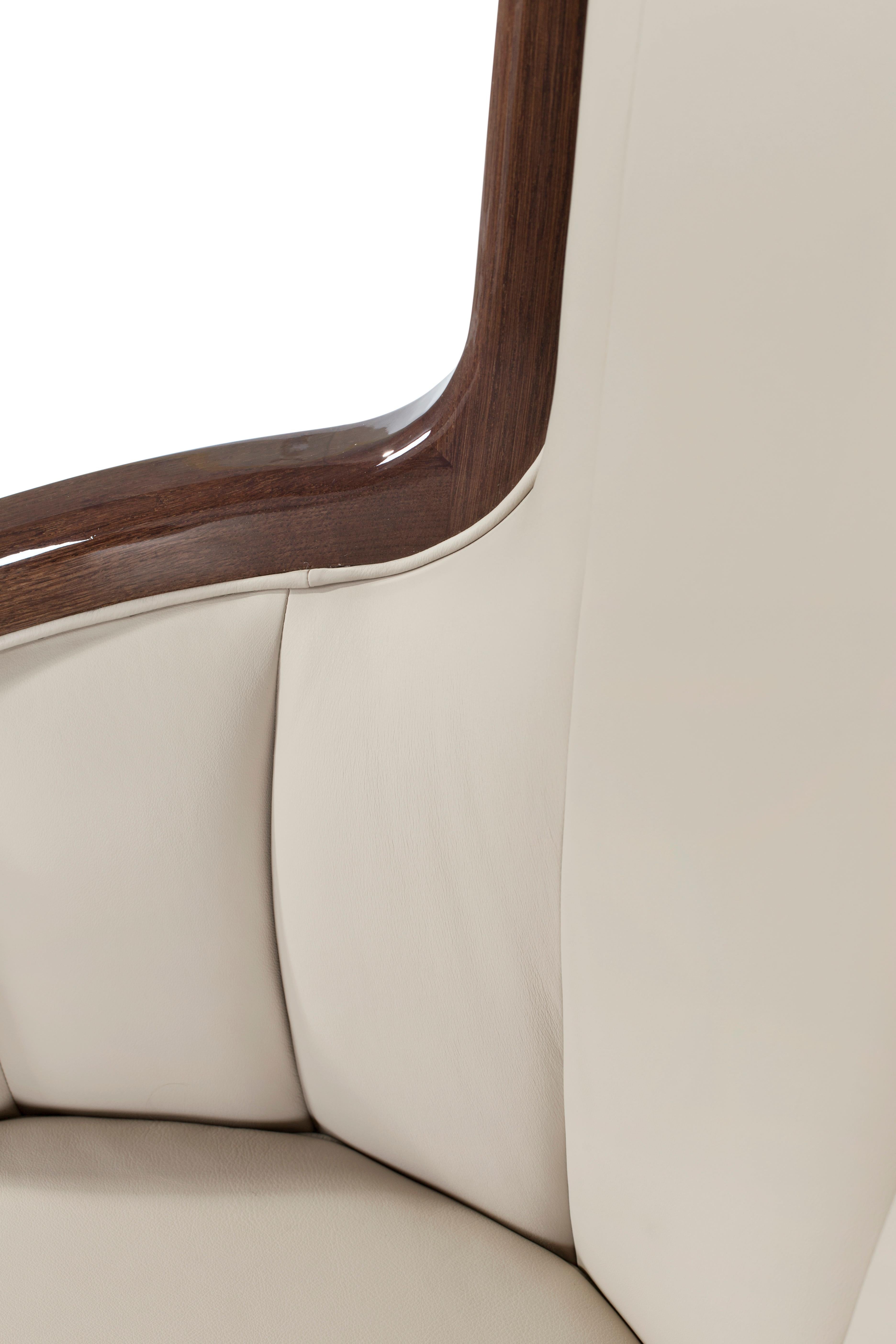 Moderner Fernando-Sessel aus italienischem Leder, handgefertigt in Portugal von Greenapple im Angebot 12