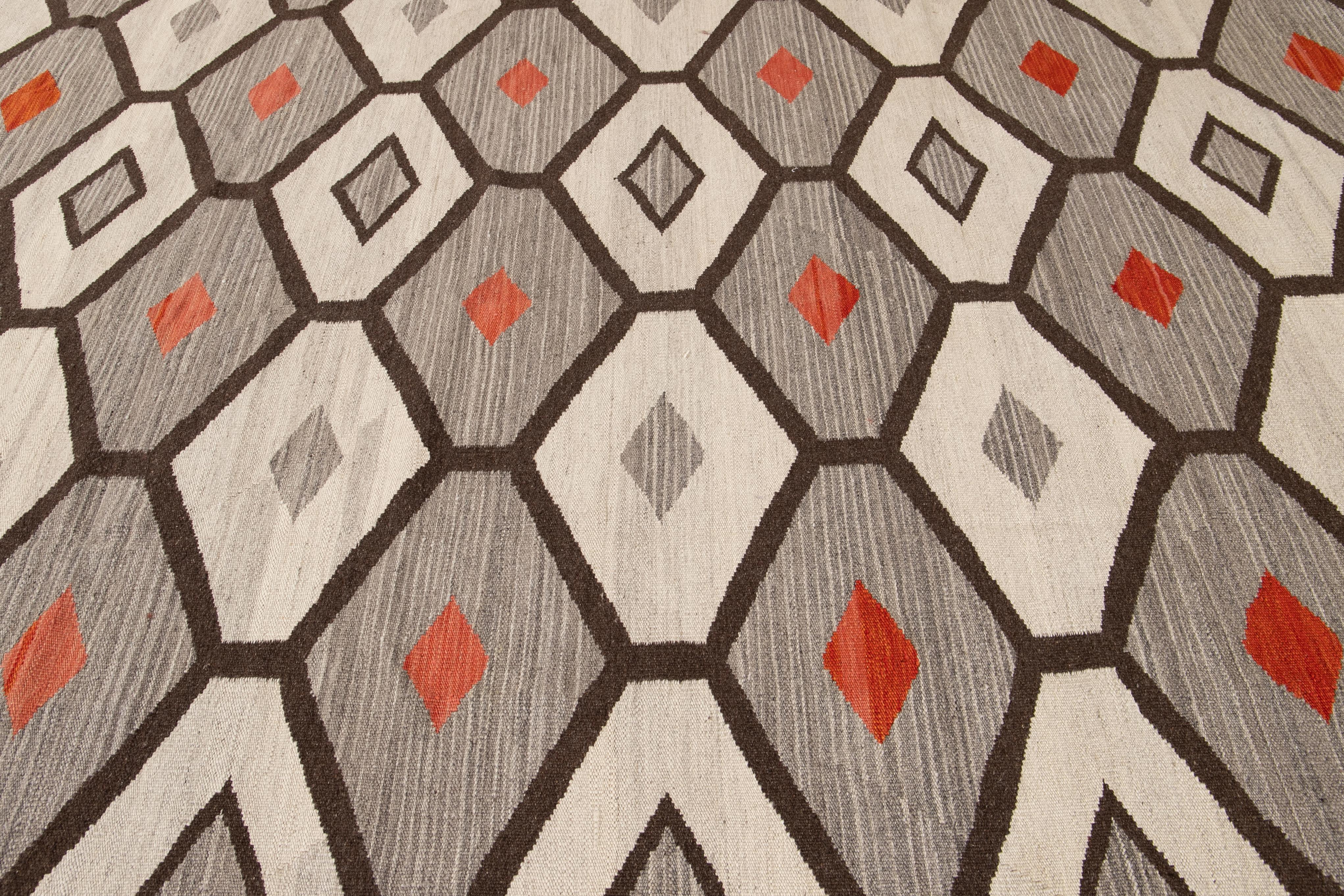 tapis en laine de style Navajo:: tissé à plat:: moderne du 21e siècle en vente 3