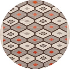 21st Century Modern Flat-Weave Southwestern Style Wool Rug