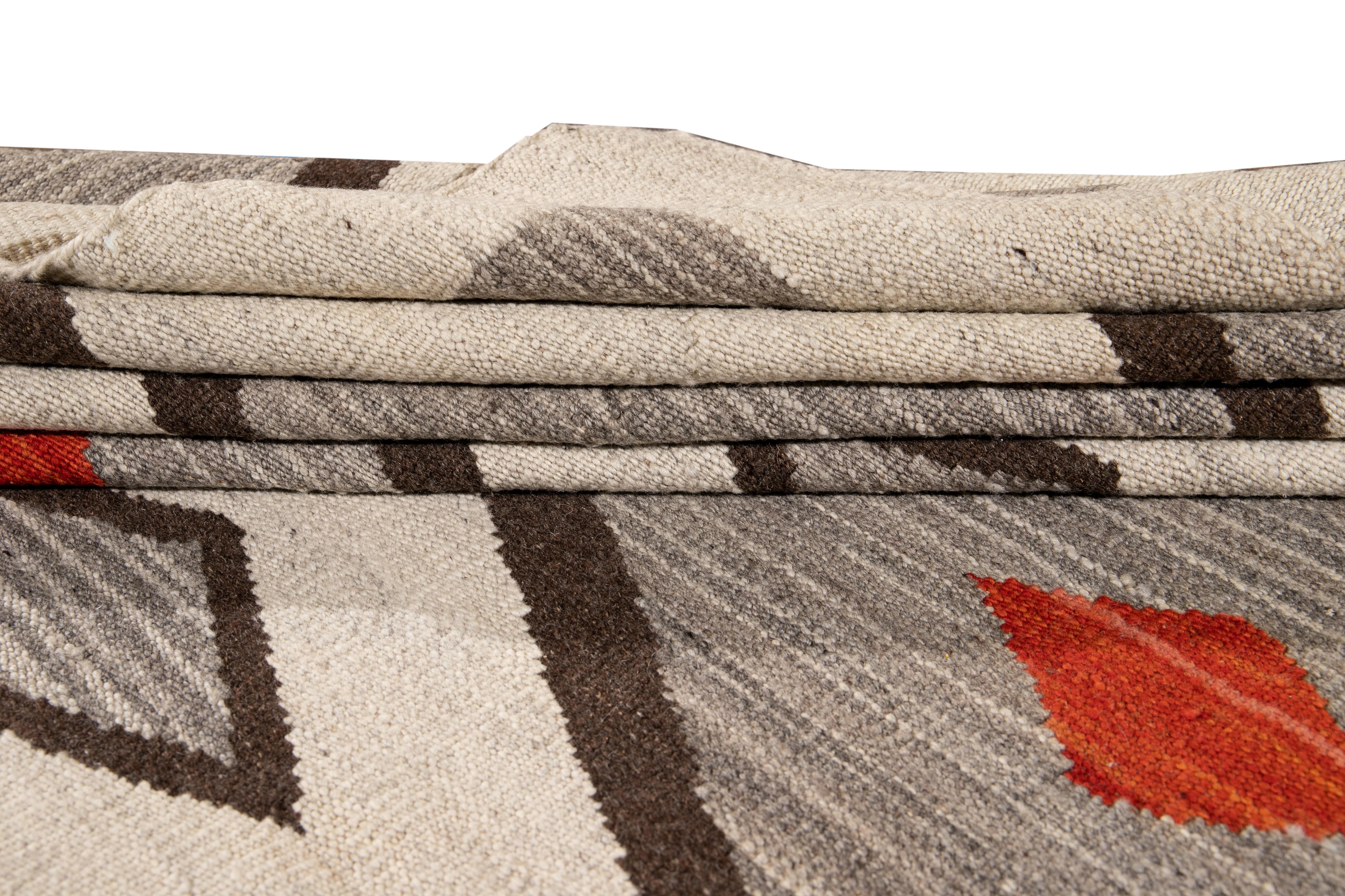 tapis en laine de style Navajo:: tissé à plat:: moderne du 21e siècle Neuf - En vente à Norwalk, CT