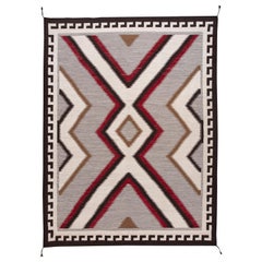 tapis en laine de style Navajo:: tissé à plat:: moderne du 21e siècle