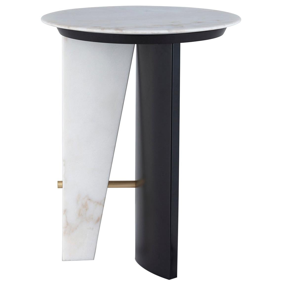 Modern Foice Side Table Onyx Stone Handmade in Portugal by Greenapple For Sale 6