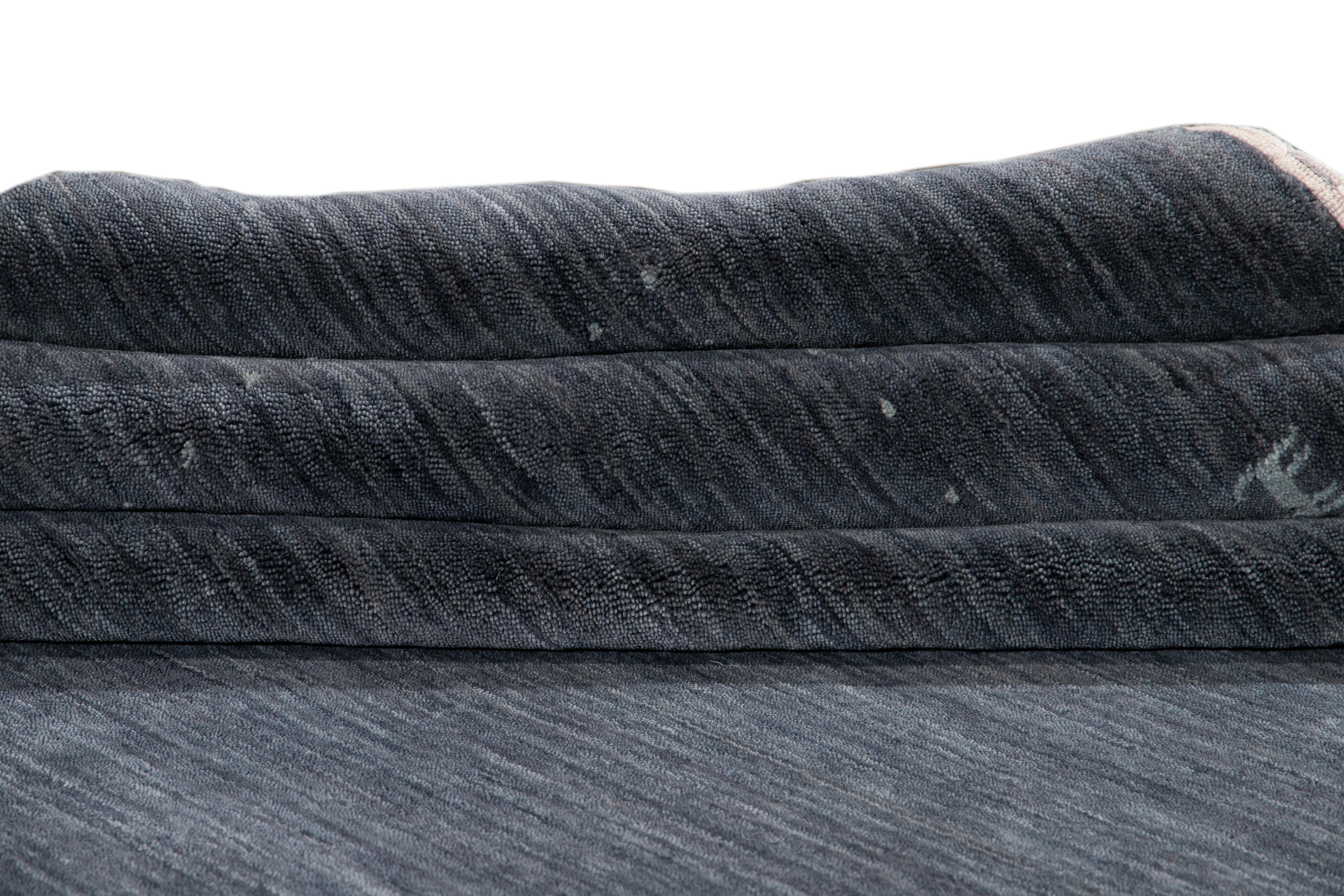 Wool 21st Century Modern Gabbeh Style Rug For Sale
