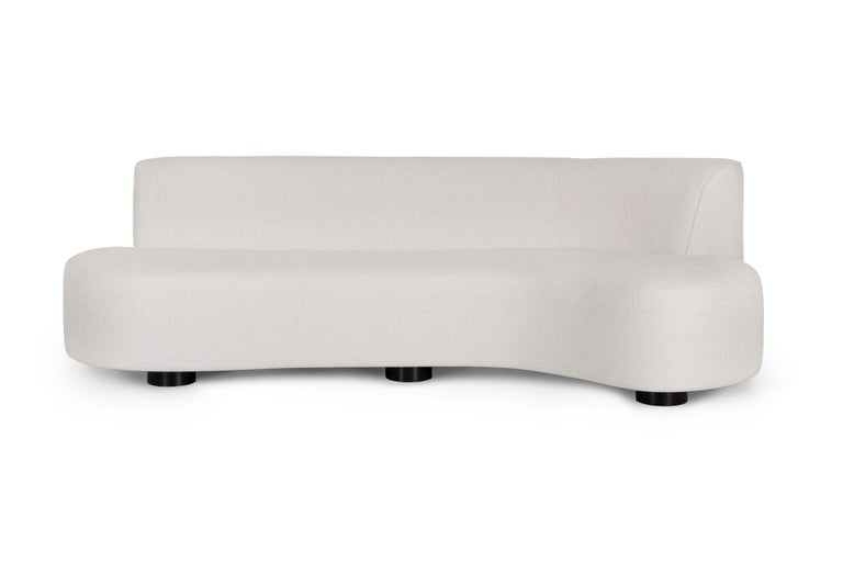 Contemporary 21st Century Modern Galapinhos 4-Seat Sofa Bouclé Handcrafted by Greenapple For Sale