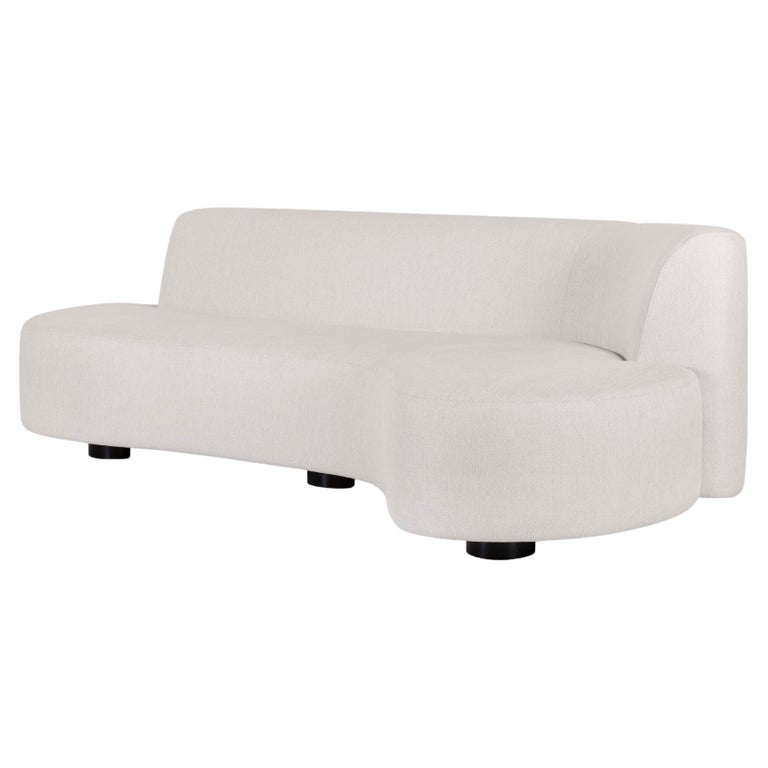 21st Century Modern Galapinhos 4-Seat Sofa Bouclé Handcrafted by Greenapple For Sale