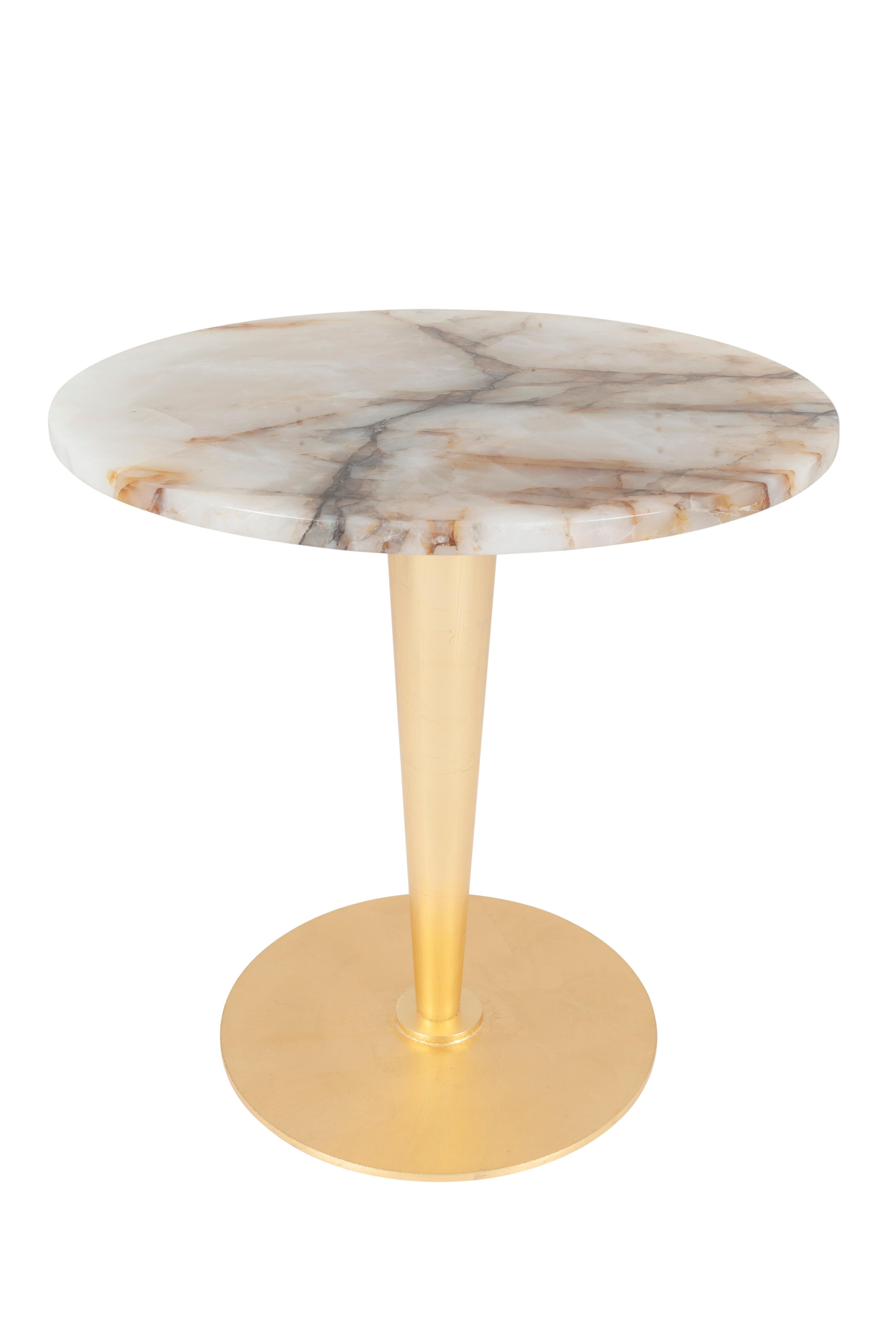 Greenapple Side Table, Glasgow Side Table, Marble Top, Handmade in