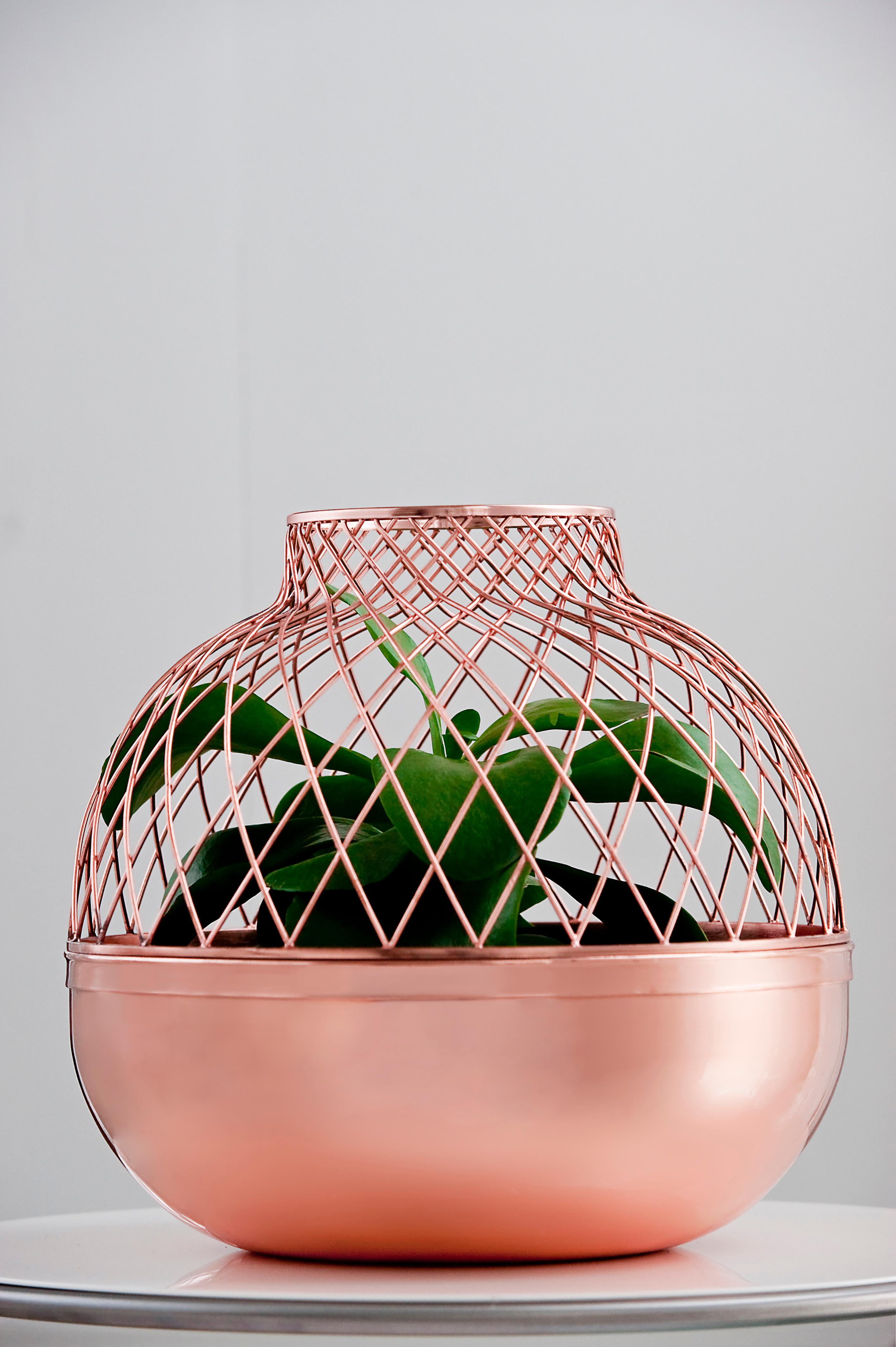 Czech 21st Century Modern Handmade Copper Vessel/Vase  For Sale