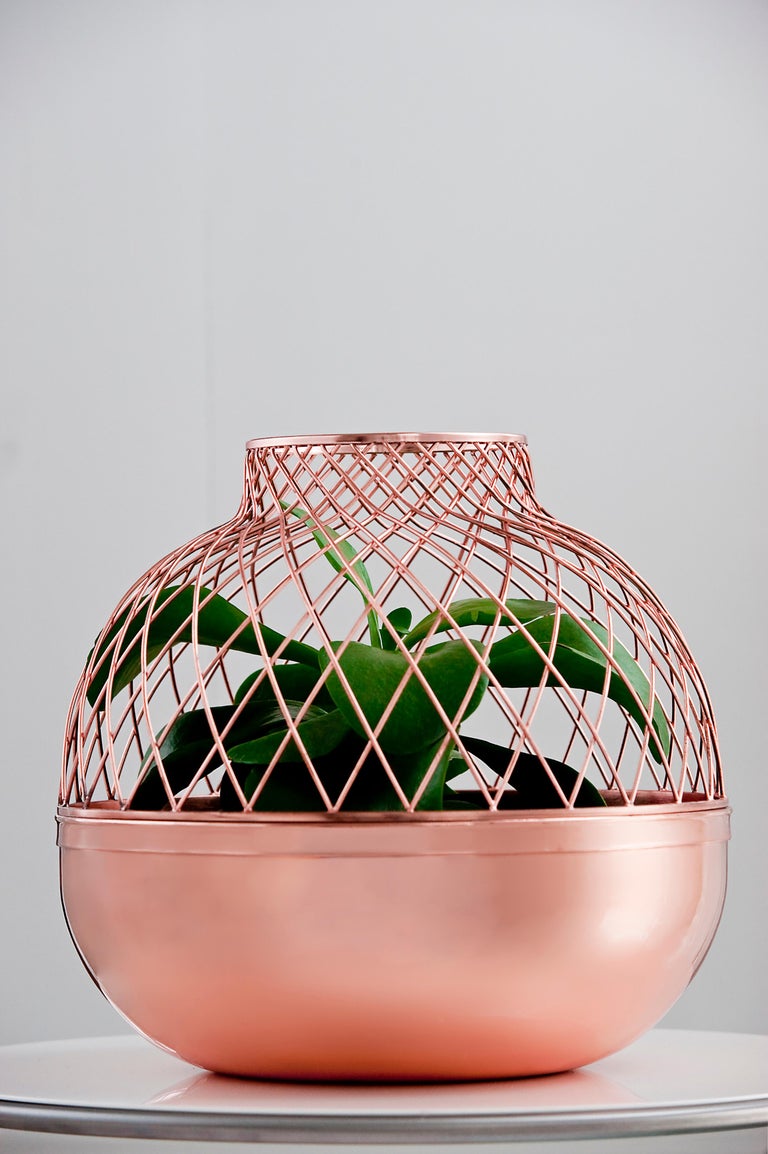 Czech 21st Century Modern Handmade Copper Vessel/Vase  For Sale
