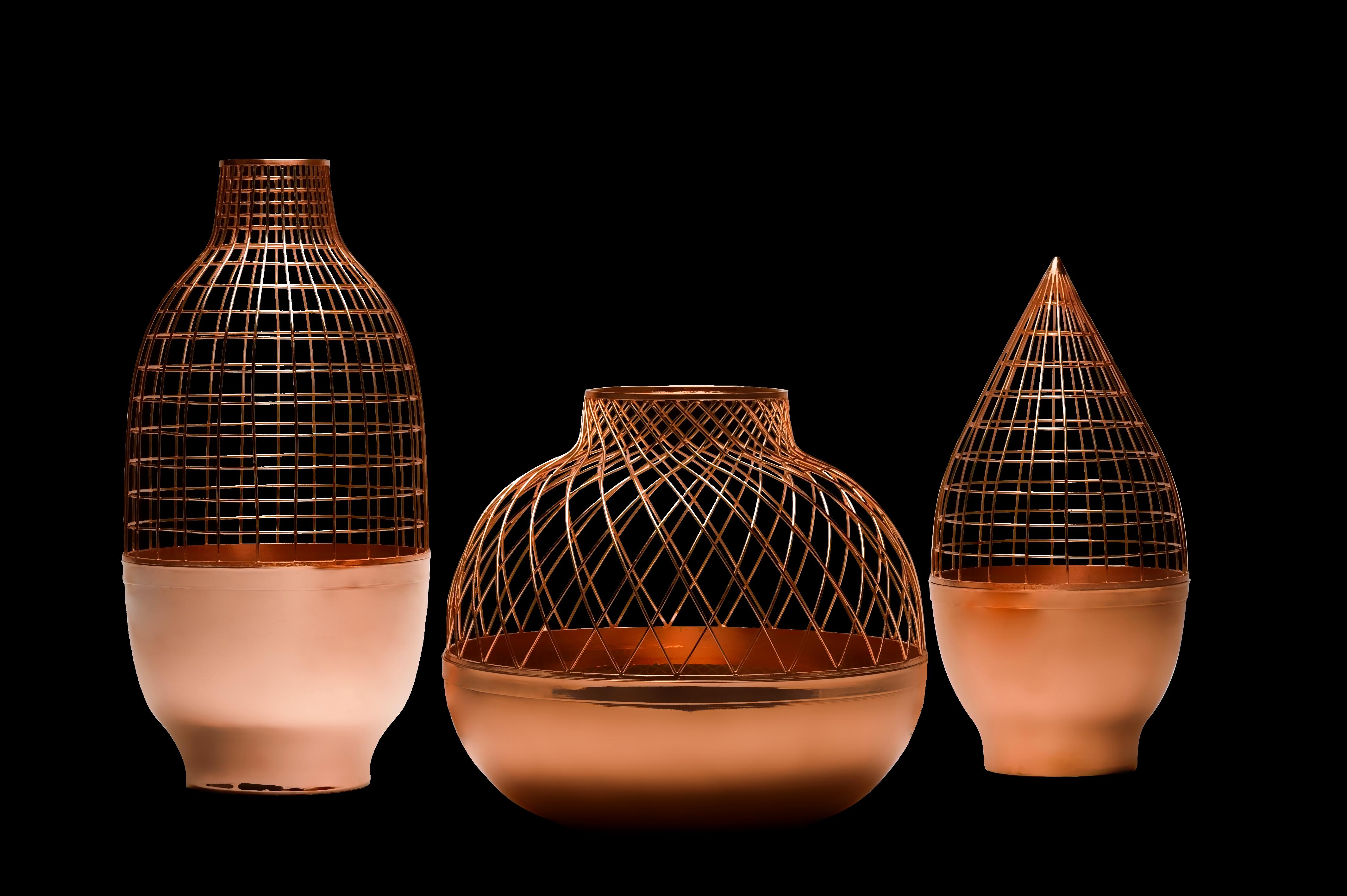 21st Century Modern Handmade Copper Vessel/Vase In New Condition In Lisbon, PT