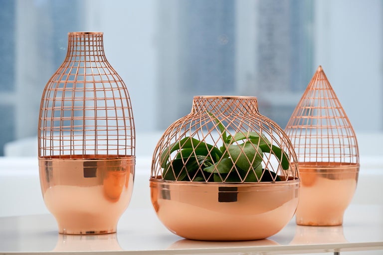 Contemporary 21st Century Modern Handmade Copper Vessel/Vase  For Sale