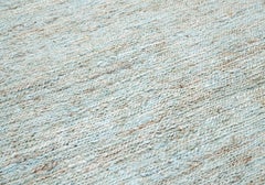 Modern Hand Braided Jute Carpet Rug by Kilombo Home Aqua