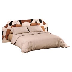 21st Century Modern Headboard Abstract in Wood Marquetry for King Bed