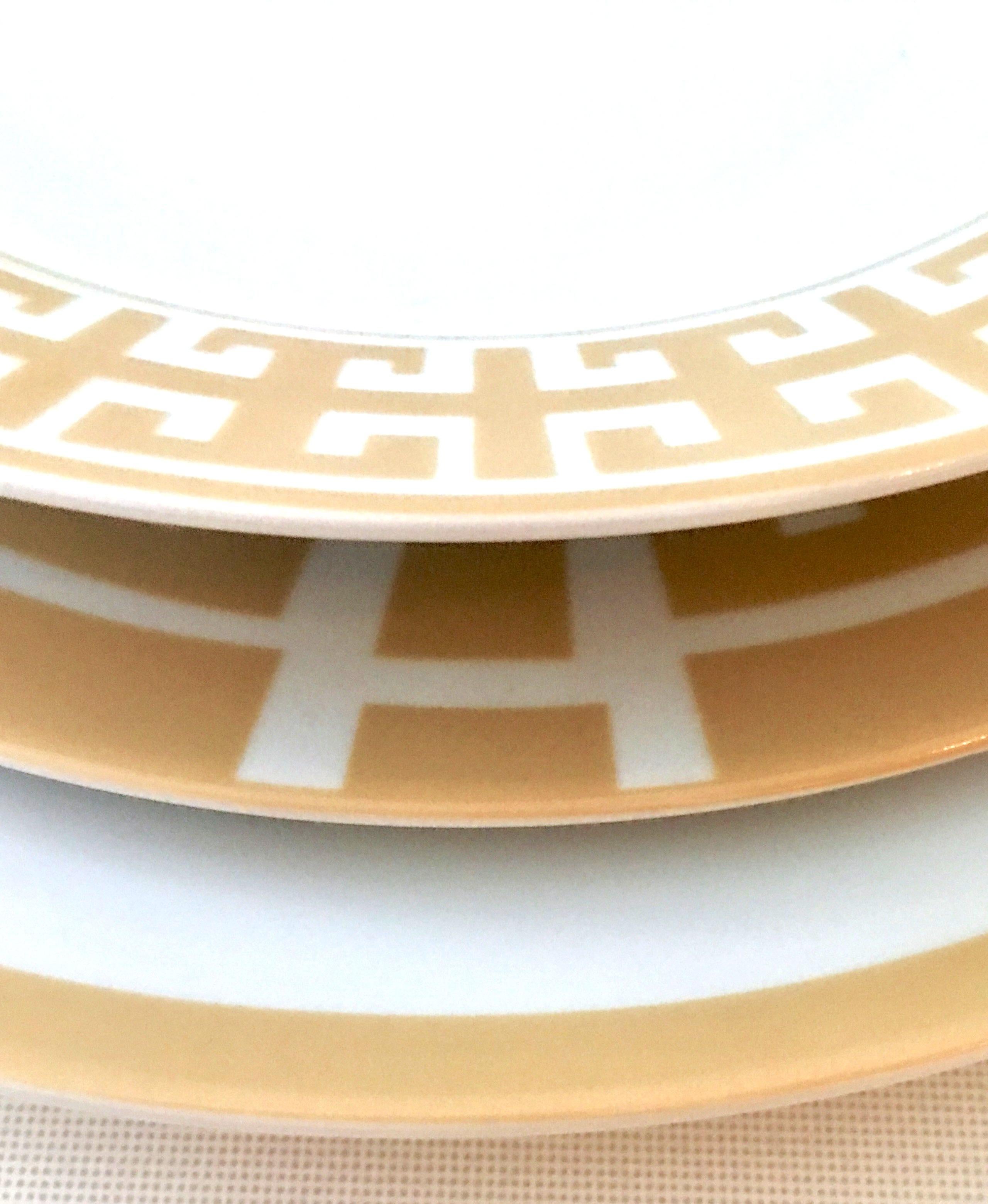 21st Century Modern Hermes Style Geometric Dinnerware By, Colin Cowie S/21 3