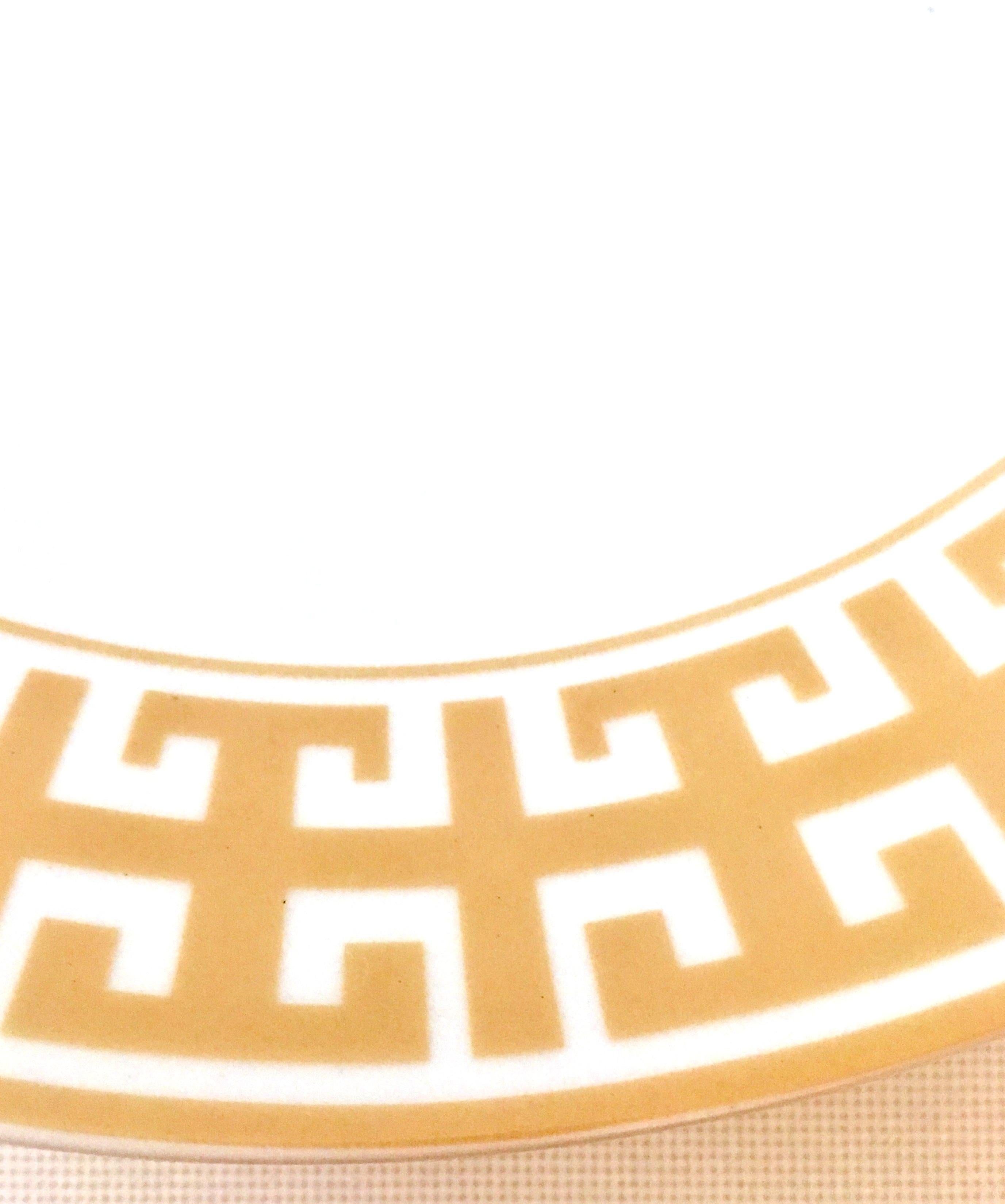 Ceramic 21st Century Modern Hermes Style Geometric Dinnerware By, Colin Cowie S/21