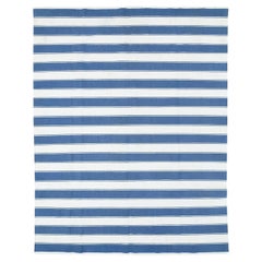 21st Century Modern Indian Flatweave Dhurrie Accent Carpet (tapis d'accent)