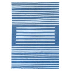 Tapis Dhurrie de grande taille indien moderne du 21e siècle