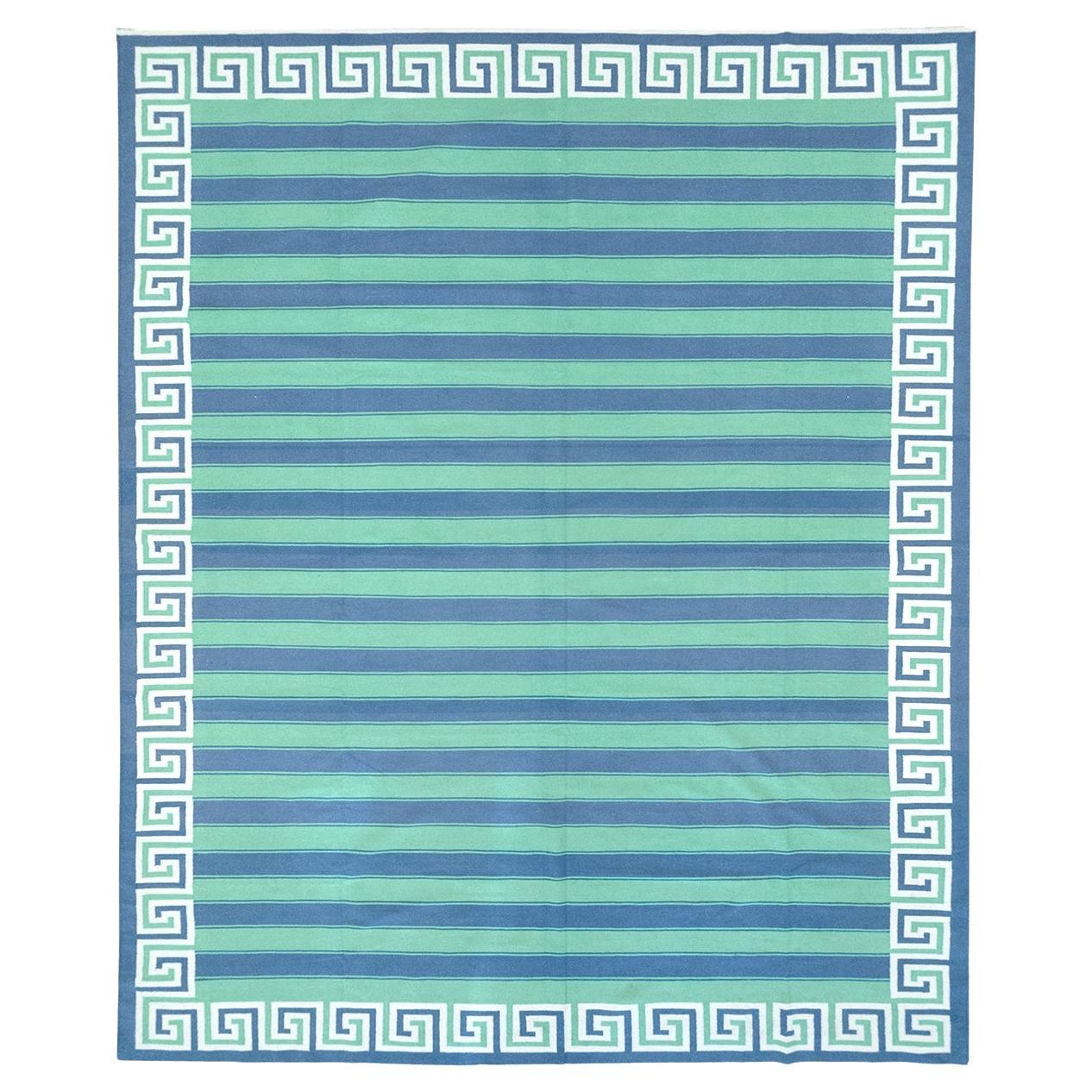 21st Century Modern Indian Flatweave Dhurrie Large Room Size Carpet