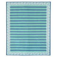 Tapis Dhurrie de grande taille indien moderne du 21e siècle