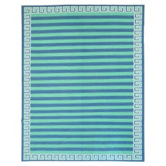 Tapis Dhurrie indien moderne du 21e siècle, tissé à plat
