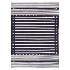 Tapis Dhurrie indien moderne du 21e siècle à tissage plat