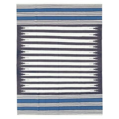 Tapis Dhurrie indien moderne du 21e siècle à tissage plat