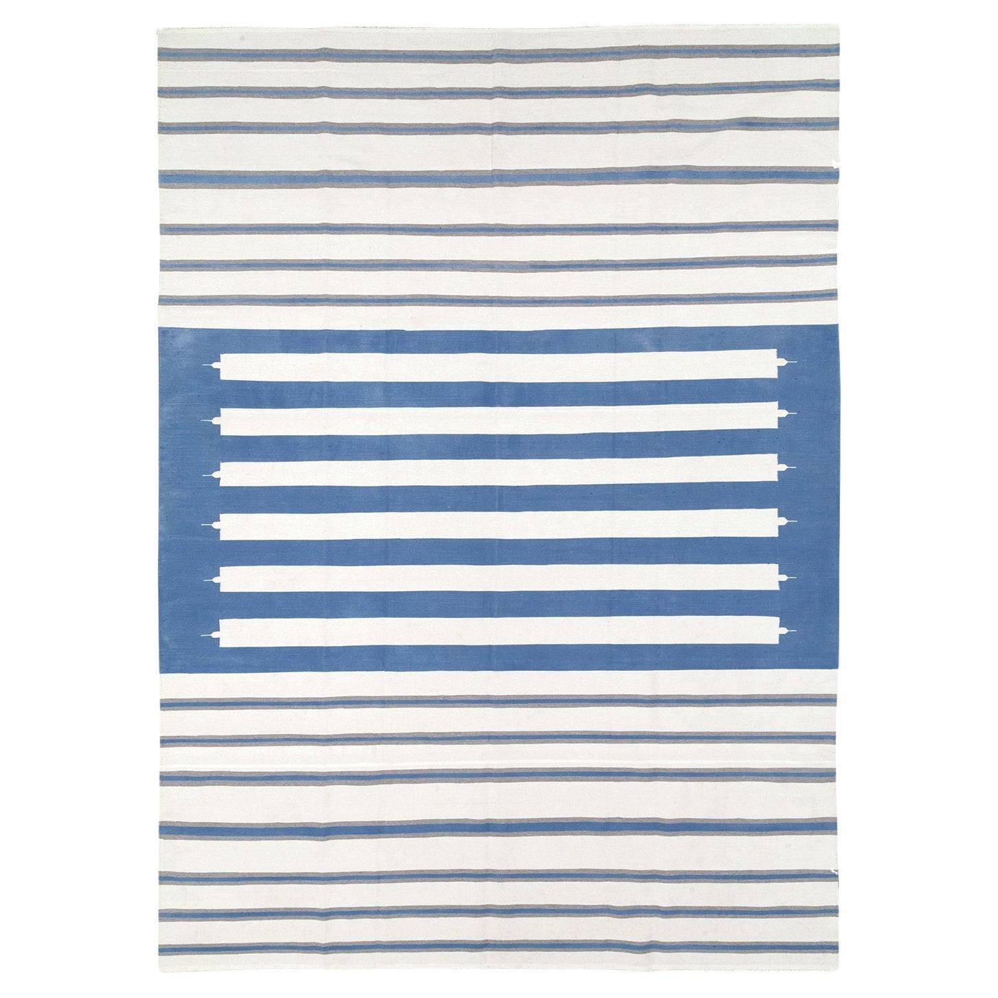 21st Century Modern Indian Flatweave Dhurrie Room Size Carpet