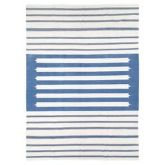 Tapis Dhurrie indien moderne du 21e siècle à tissage plat