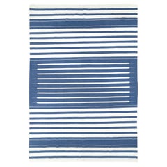 Tapis Dhurrie indien moderne du 21e siècle à tissage plat