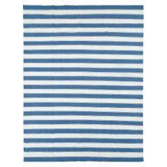 Tapis Dhurrie indien moderne du 21e siècle à tissage plat