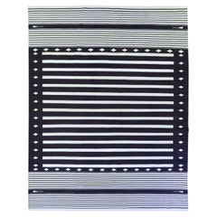 Tapis Dhurrie indien moderne du 21e siècle à tissage plat